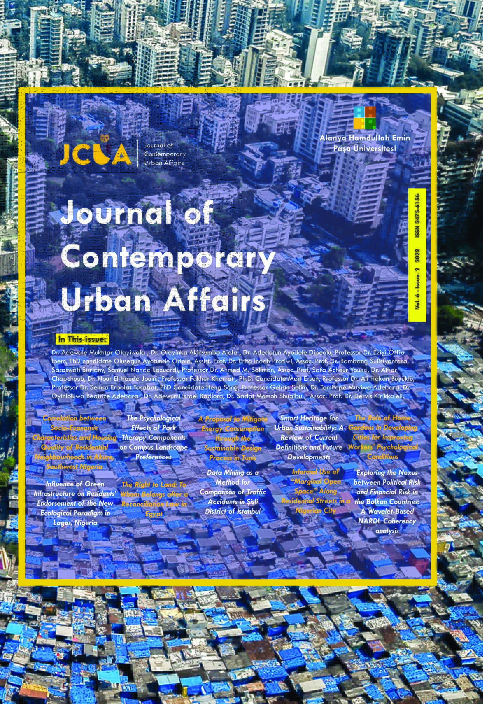 					View Vol. 6 No. 2 (2022): Journal of Contemporary Urban Affairs
				