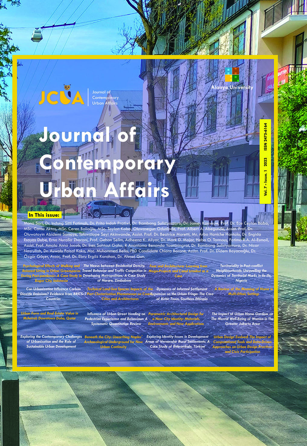 					View Vol. 7 No. 1 (2023): Journal of Contemporary Urban Affairs
				